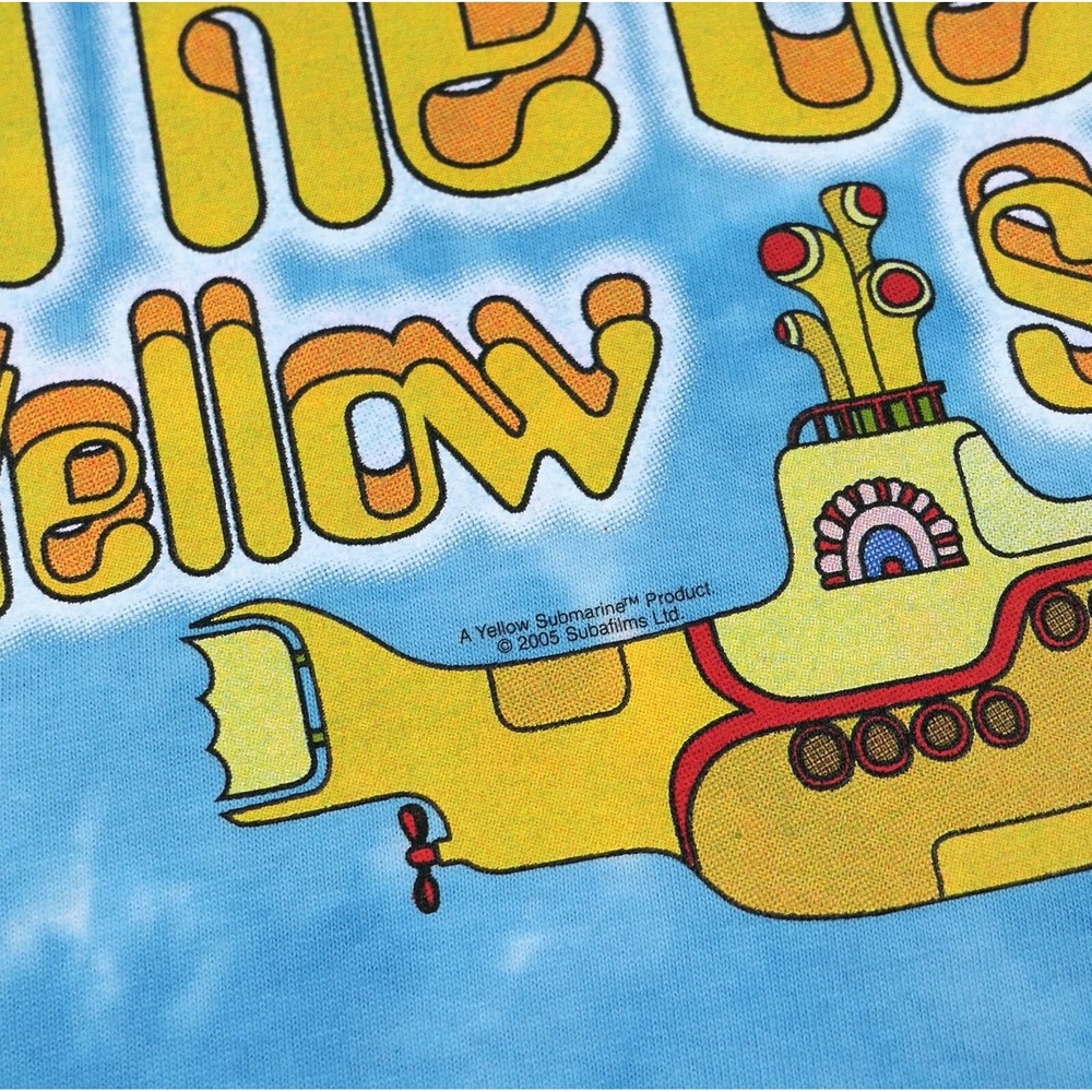VTG NOS Liquid Blue The Beatles Yellow Submarine Tie-Dye T-Shirt XL ~ 2005 NWT‎ - Picture 6 of 13